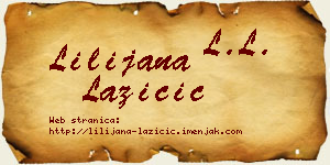 Lilijana Lazičić vizit kartica